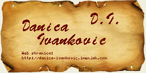 Danica Ivanković vizit kartica